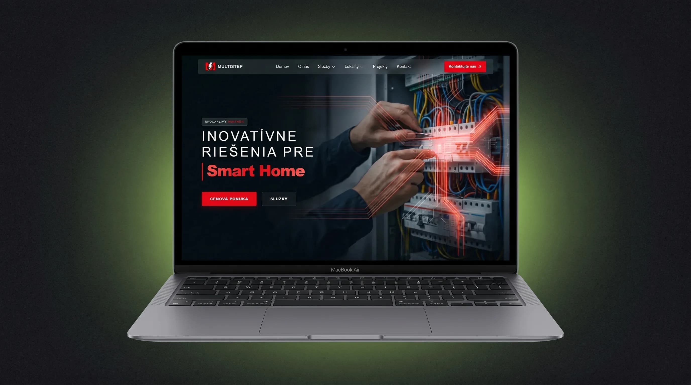 Elektrikár Žilina - mockup webu