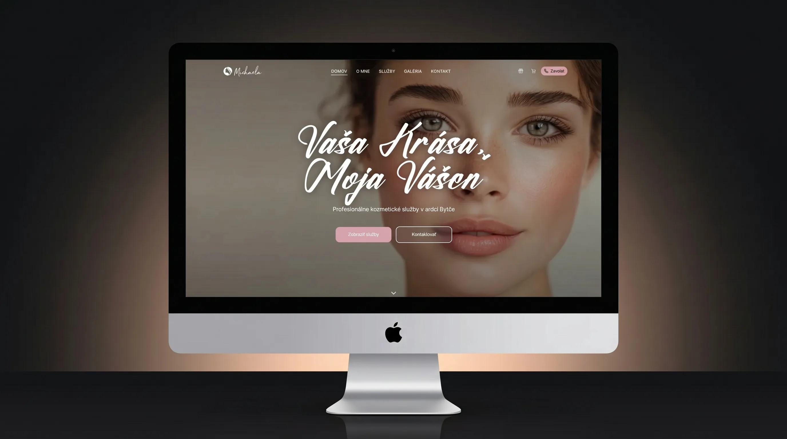 Kozmetika Michaela - mockup webu
