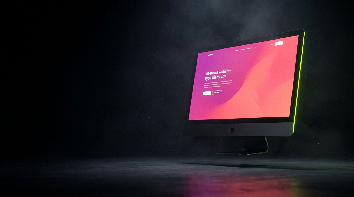 Premium Next.js web rendered on monitor mockup